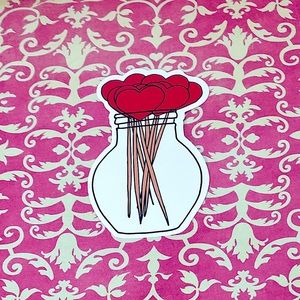 Heart Sticks Cute Lovey Sweetheart Love You Valentines Sweet Sticker